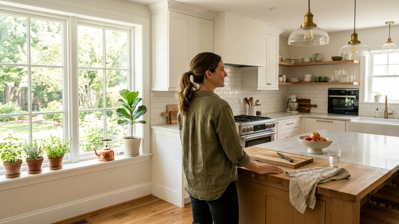 A finished renovated kitchen in an Eastern Melbourne home